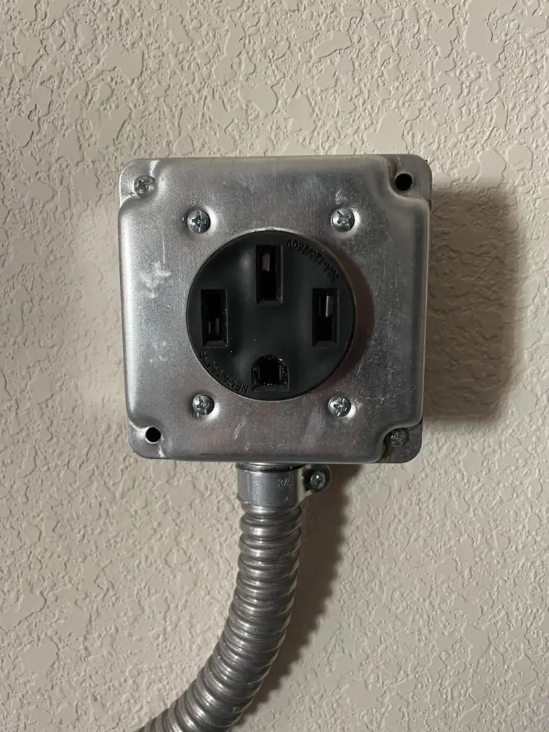 NEMA 14-50 outlet installed for Electrical Panel Upgrade in Arnold